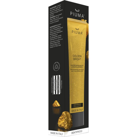 Piuma Golden Bright Toothpaste-Οδοντοκρεμα με Βρώσιμο Χρυσό