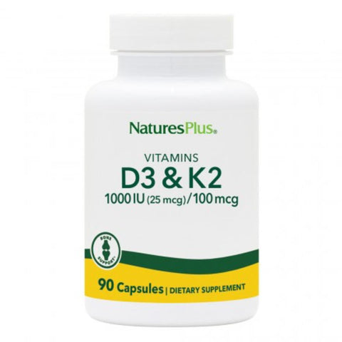NaturesPlus D3 (1000IU) & K2 (100mcg)