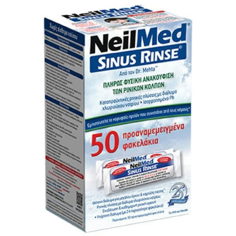 NeilMed Sinus Rinse 50 Προαναμεμειγμένα Φακελάκια