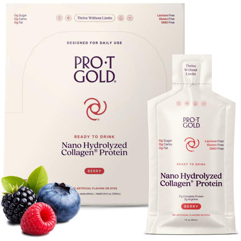 ProT GOLD Liquid Protein Συμπυκνωμένο Συμπλήρωμα Διατροφής Πρωτεϊνών με Γεύση Βατόμουρο