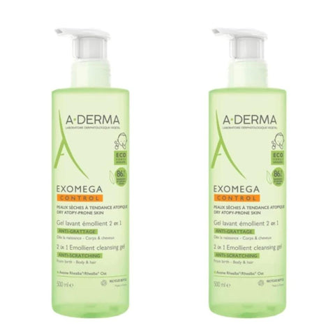 A-Derma Exomega Control Μαλακτικό Ζελ Καθαρισμού 2in1 (-50% στο δεύτερο προϊόν)