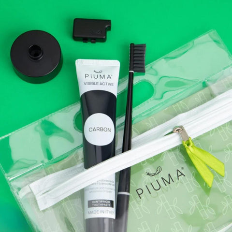 Piuma Carbon Whitening Perfect Black Gift Set