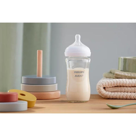Philips Avent Baby Bottle Natural Response Pure Glass 3-6m