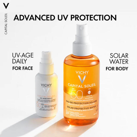 Vichy Capital Soleil Αντηλιακό Νερό Water Spray SPF50 - Για Λαμπερό Μαύρισμα