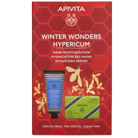 Apivita Winter Wonders Hypericum Promo Hand Cream & Natural Soap