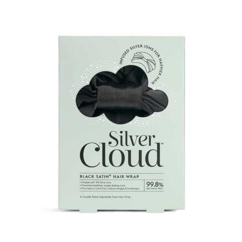 Silver Cloud Satin Hair Wrap
