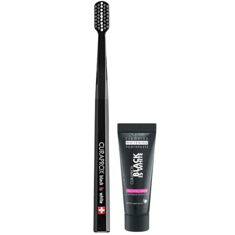 Curaprox Black Is White Set (Toothbrush + Toothpaste)