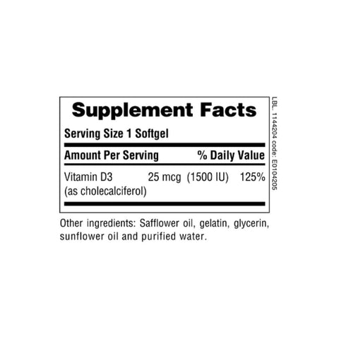 Natures Plus Vitamin D3 1000IU (25mcg)