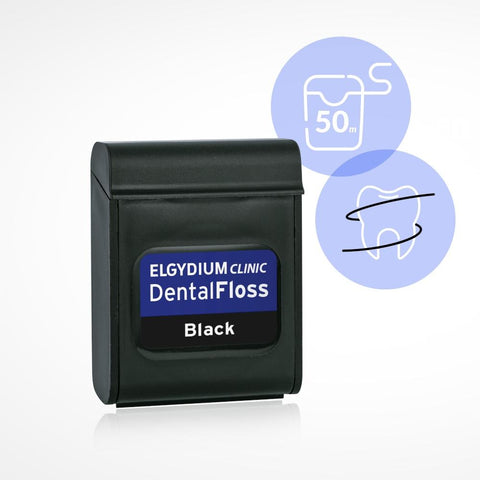 Elgydium Clinic Dental Floss Chlorhexidine Black-Οδοντικο Νήμα με Χλωρεξιδίνη