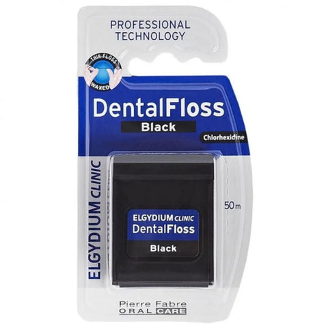 Elgydium Clinic Dental Floss Chlorhexidine Black-Οδοντικο Νήμα με Χλωρεξιδίνη