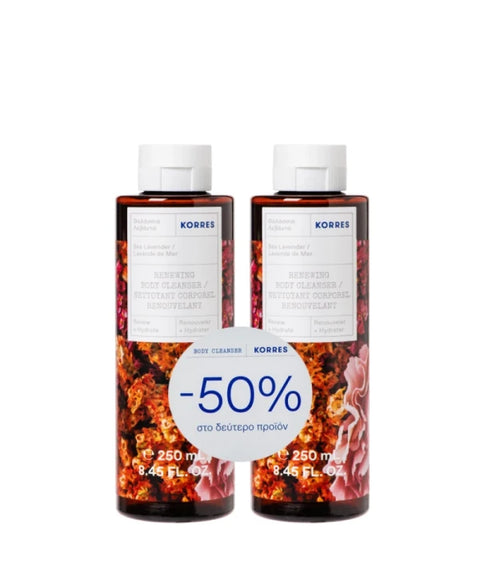 Korres Promo (- 50% στο Δεύτερο Προϊόν) Sea Levander Αφρόλουτρο, 2x250ml