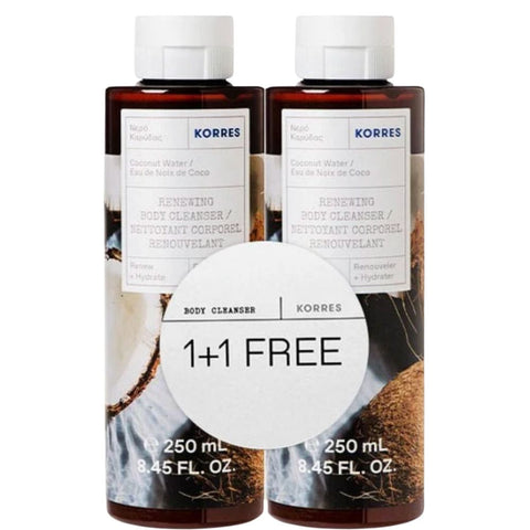 Korres Renewing Body Cleanser Coconut Water 1+1 Δώρο