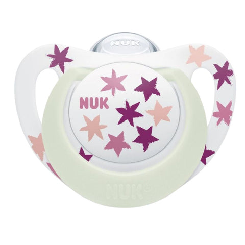 Nuk Star Night Pacifier 18-36m Pink Stars