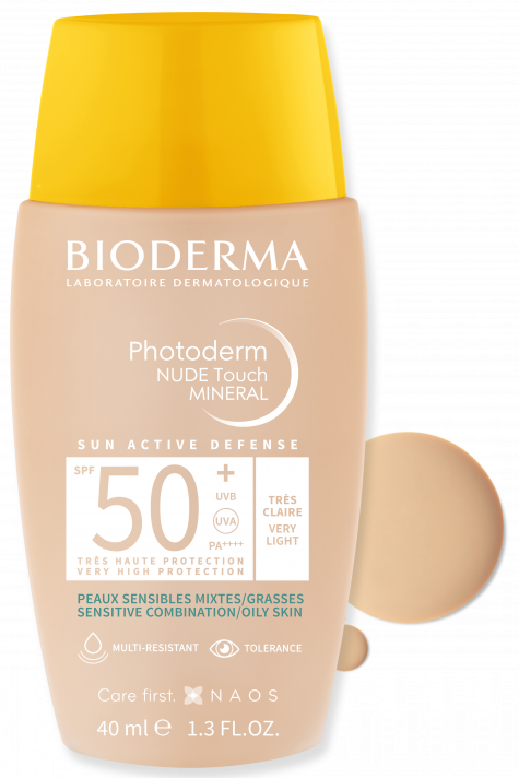 Bioderma Photoderm NUDE Touch MINERAL SPF50+ tres claire, 40ml