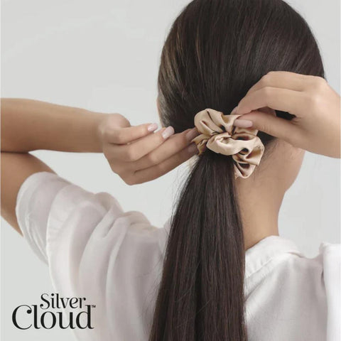 Silver Cloud Large Scrunchie 2Pack - Black & Caramel