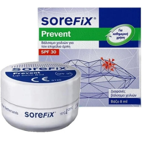 Sorefix Prevent SPF30-Βάλσαμο Χειλιών για τον Επιχείλιο Έρπη