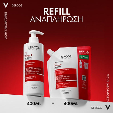 Vichy Dercos Energy+ Σαμπουάν για Τριχόπτωση Refill