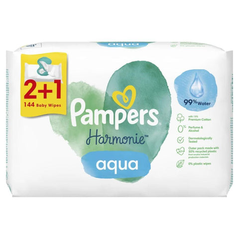 Pampers Aqua Harmonie Wipes 2+1 Δωρο