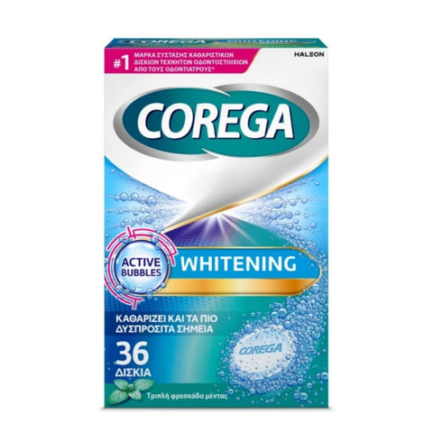 Corega Whitening Καθαριστικά Δισκία