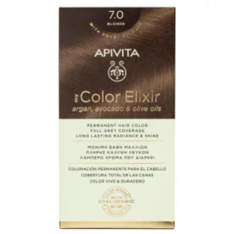 Apivita my Color Elixir Μόνιμη Βαφή Μαλλιών 7.0 Ξανθο/Blonde