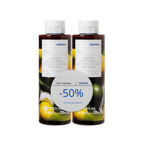 Korres Promo Renewing Body Cleanser Citrus - Αφρόλουτρο Σώματος Κίτρο, 2x250ml