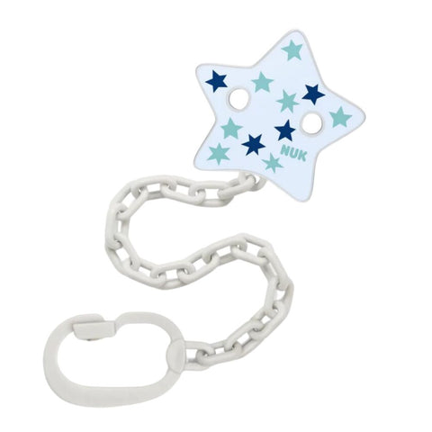 Nuk Pacifier Chain With Ring - Blue Star