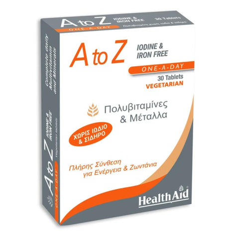 Health Aid A To Z Iodine & Iron Free  30 ταμπλετες
