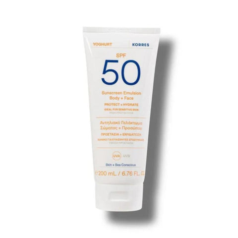 Korres Yoghurt Αντηλιακό Γαλάκτωμα Σώματος + Προσώπου SPF50