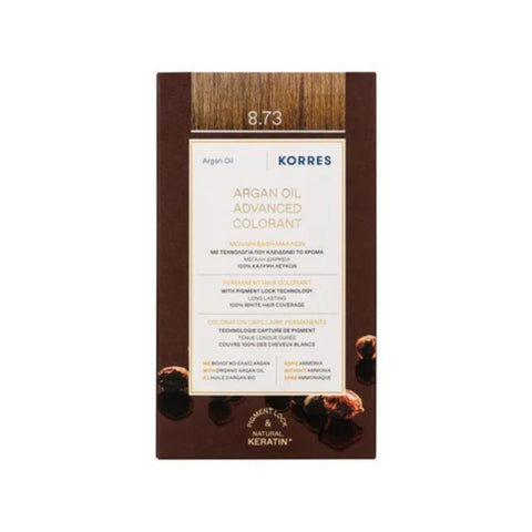 Korres Μόνιμη Βαφή Μαλλιών 8.73 Χρυσή Kαραμέλα/ Golden Caramel