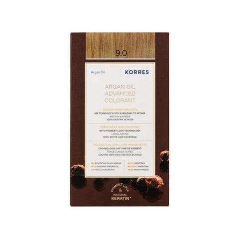 Korres Μόνιμη Βαφή Μαλλιών 9.0 Πολύ Aνοιχτό Ξανθο/ Very Light Blonde