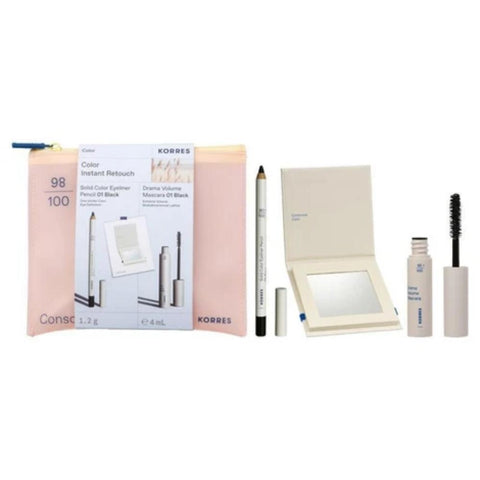 Korres Color Instant Retouch Black Eyeliner Pencil & Drama Volume Mascara