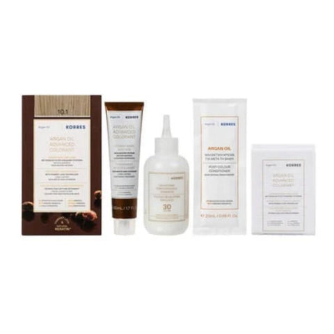 Korres Argan Oil Μόνιμη Βαφή Μαλλιών 10.1 Ξανθό Πλατίνας Σαντρέ/ Platinum Ash Blonde