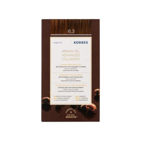 Korres Μόνιμη Βαφή Μαλλιών 6.3 Ξανθό Σκούρο Χρυσό Μελί/ Golden Honey Dark Blonde