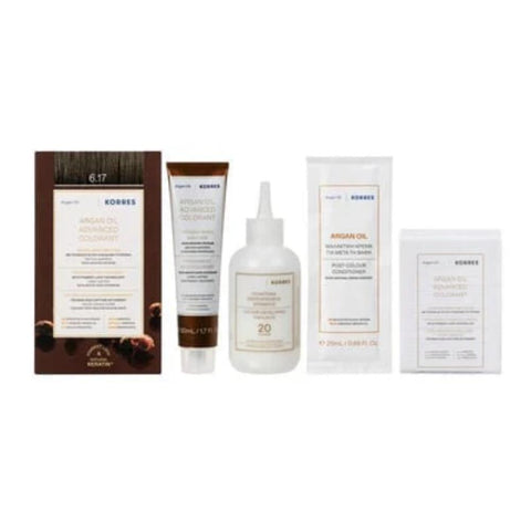 Korres Argan Oil Μόνιμη Βαφή Μαλλιών 6.17 Ξανθό Σκούρο Μπεζ /Dark Blonde Beige
