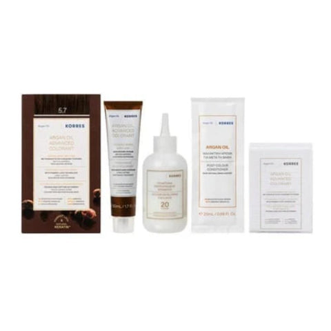 Korres Argan Oil Μόνιμη Βαφή Μαλλιών 5.7 Σοκολατί/Chocolate