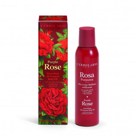 L'Erbolario Μεταξένιο λάδι σώματος Rosa Purpurea 125ml