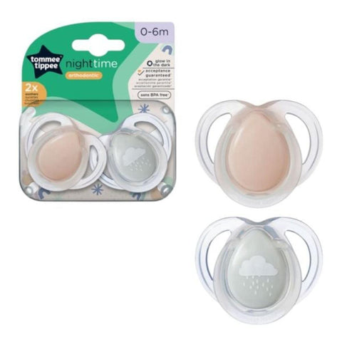 Tommee Tippee Night Time Orthodontic Πιπίλες 0-6m